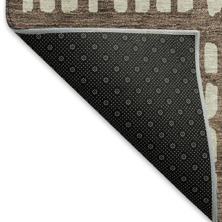 Piper Looms Mayfield Geometric AMF963 Brown Machine Washable Area Rug Backing Image