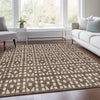 Piper Looms Mayfield Geometric AMF963 Brown Machine Washable Area Rug Lifestyle Image Feature