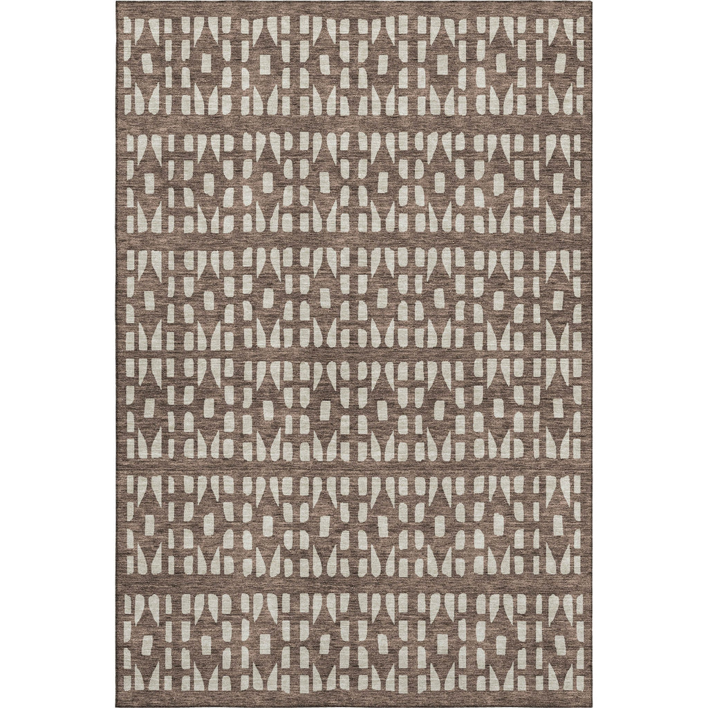 Piper Looms Mayfield Geometric AMF963 Brown Machine Washable Area Rug main image