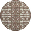 Piper Looms Mayfield Geometric AMF963 Brown Machine Washable Area Rug Round Main Image
