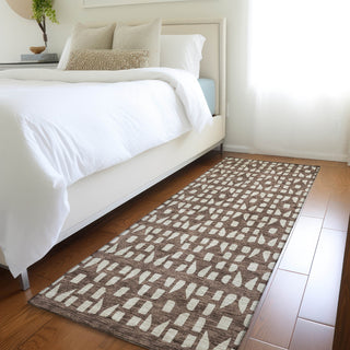 Piper Looms Mayfield Geometric AMF963 Brown Machine Washable Area Rug Runner Lifestyle Image Feature