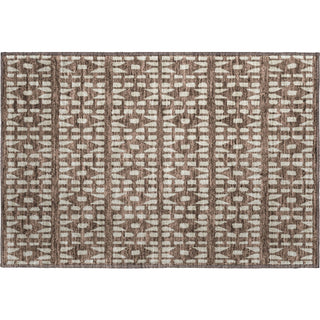 Piper Looms Mayfield Geometric AMF963 Brown Machine Washable Area Rug Scatter Main Image