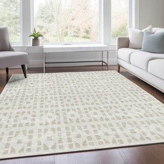 Piper Looms Mayfield Geometric AMF963 Ivory Machine Washable Area Rug Lifestyle Image Feature