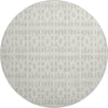 Piper Looms Mayfield Geometric AMF963 Ivory Machine Washable Area Rug Round Main Image