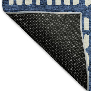 Piper Looms Mayfield Geometric AMF963 Navy Machine Washable Area Rug Backing Image