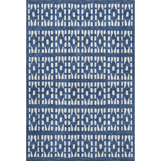 Piper Looms Mayfield Geometric AMF963 Navy Machine Washable Area Rug main image