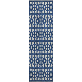 Piper Looms Mayfield Geometric AMF963 Navy Machine Washable Area Rug Runner Main Image