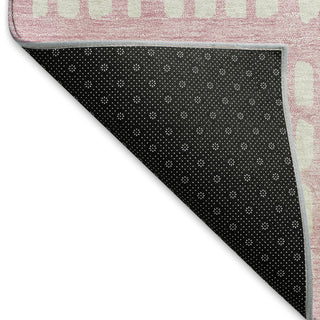 Piper Looms Mayfield Geometric AMF963 Pink Machine Washable Area Rug Backing Image