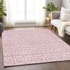Piper Looms Mayfield Geometric AMF963 Pink Machine Washable Area Rug Lifestyle Image Feature