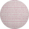 Piper Looms Mayfield Geometric AMF963 Pink Machine Washable Area Rug Round Main Image
