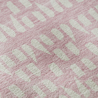 Piper Looms Mayfield Geometric AMF963 Pink Machine Washable Area Rug Swatch Image