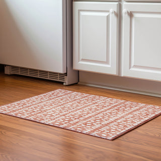 Piper Looms Mayfield Geometric AMF963 Salmon Machine Washable Area Rug Scatter Lifestyle Image Feature