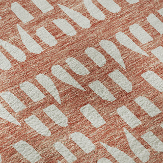 Piper Looms Mayfield Geometric AMF963 Salmon Machine Washable Area Rug Swatch Image