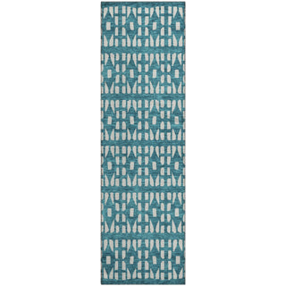 Piper Looms Mayfield Geometric AMF963 Teal Machine Washable Area Rug Runner Main Image