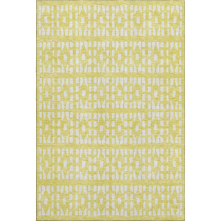 Piper Looms Mayfield Geometric AMF963 Yellow Machine Washable Area Rug main image