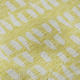 Piper Looms Mayfield Geometric AMF963 Yellow Machine Washable Area Rug Swatch Image