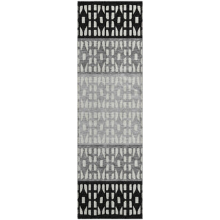 Piper Looms Mayfield Geometric AMF964 Black Machine Washable Area Rug Runner Main Image