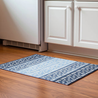Piper Looms Mayfield Geometric AMF964 Blue Machine Washable Area Rug Scatter Lifestyle Image Feature