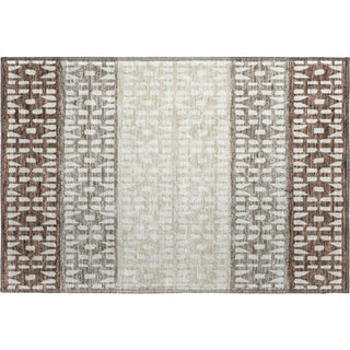 Piper Looms Mayfield Geometric AMF964 Chocolate Machine Washable Area Rug Scatter Main Image