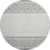 Piper Looms Mayfield Geometric AMF964 Gray Machine Washable Area Rug Round Main Image