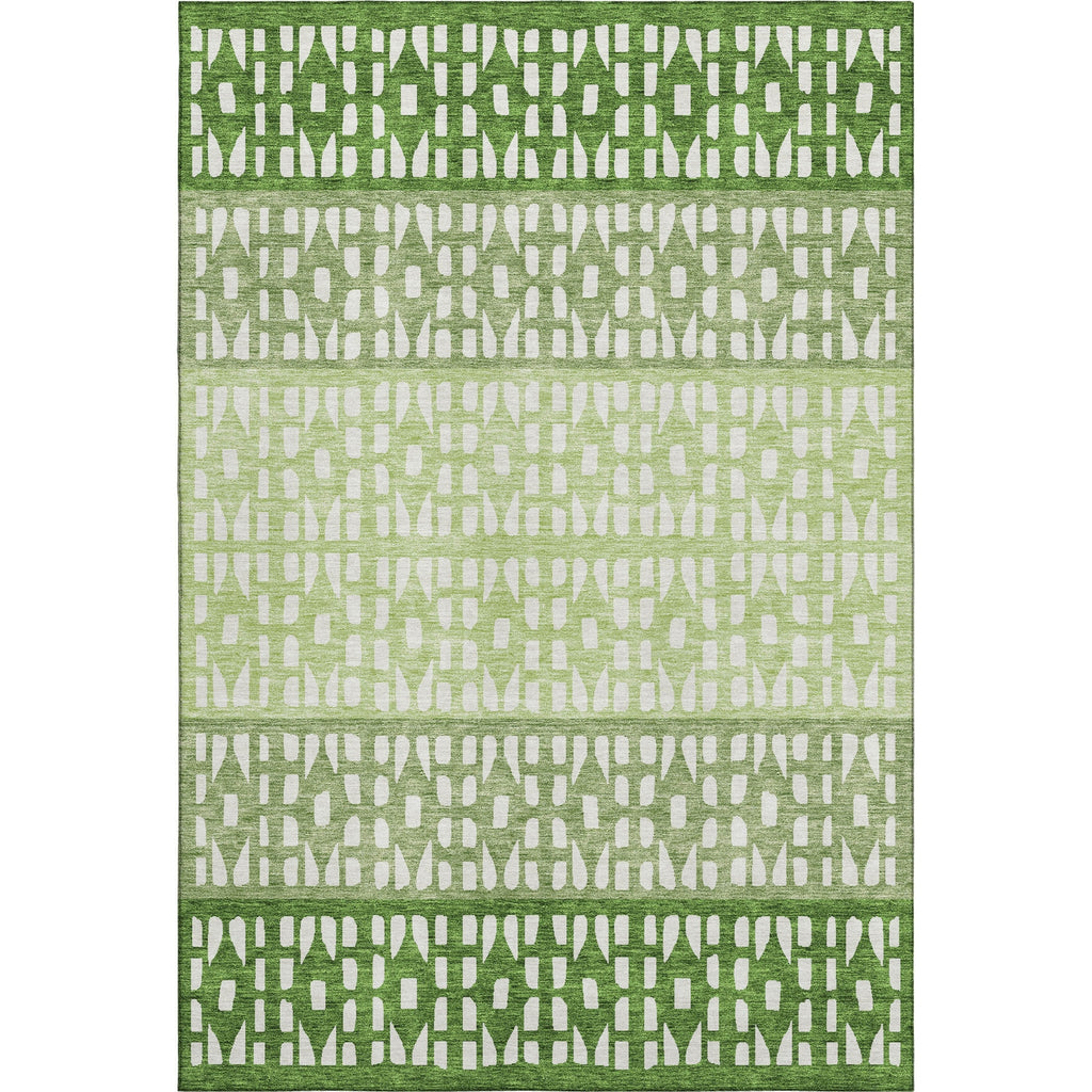 Piper Looms Mayfield Geometric AMF964 Green Machine Washable Area Rug main image