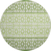 Piper Looms Mayfield Geometric AMF964 Green Machine Washable Area Rug Round Main Image
