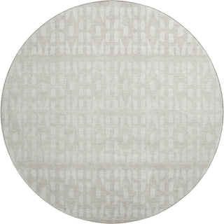 Piper Looms Mayfield Geometric AMF964 Ivory Machine Washable Area Rug Round Main Image