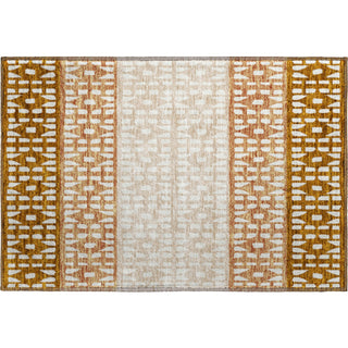 Piper Looms Mayfield Geometric AMF964 Paprika Machine Washable Area Rug Scatter Main Image