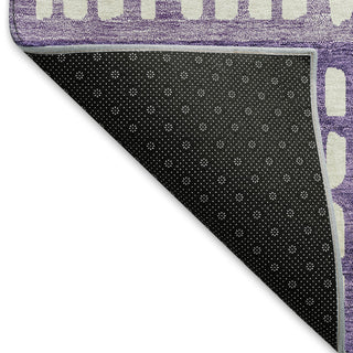 Piper Looms Mayfield Geometric AMF964 Purple Machine Washable Area Rug Backing Image