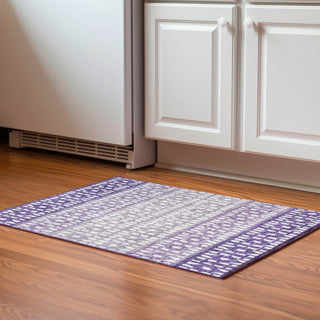 Piper Looms Mayfield Geometric AMF964 Purple Machine Washable Area Rug Scatter Lifestyle Image Feature