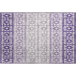 Piper Looms Mayfield Geometric AMF964 Purple Machine Washable Area Rug Scatter Main Image