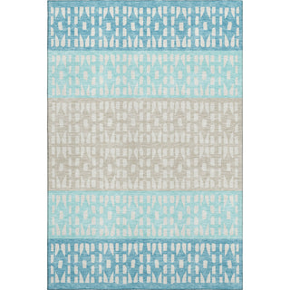 Piper Looms Mayfield Geometric AMF964 Teal Machine Washable Area Rug main image