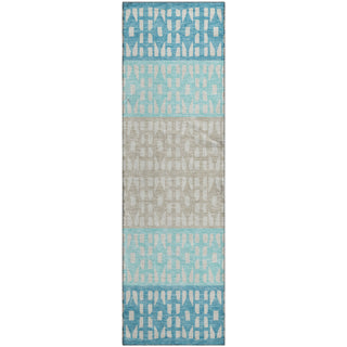Piper Looms Mayfield Geometric AMF964 Teal Machine Washable Area Rug Runner Main Image