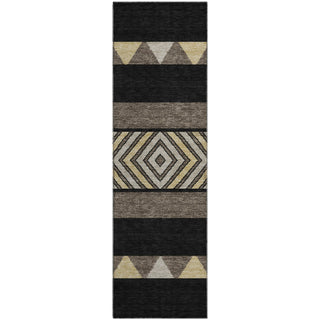 Piper Looms Mayfield Southwest AMF965 Black Machine Washable Area Rug Runner Main Image