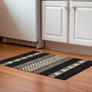 Piper Looms Mayfield Southwest AMF965 Black Machine Washable Area Rug Scatter Lifestyle Image Feature