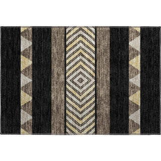 Piper Looms Mayfield Southwest AMF965 Black Machine Washable Area Rug Scatter Main Image