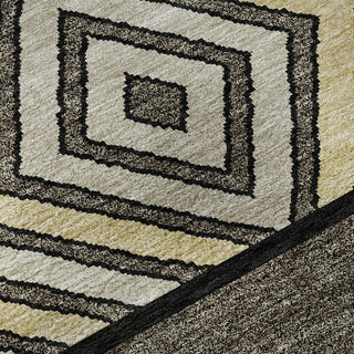 Piper Looms Mayfield Southwest AMF965 Black Machine Washable Area Rug Swatch Image