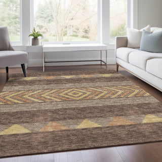 Piper Looms Mayfield Southwest AMF965 Brown Machine Washable Area Rug Lifestyle Image Feature