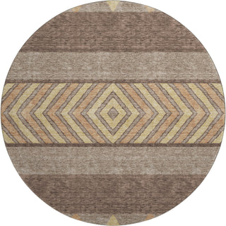 Piper Looms Mayfield Southwest AMF965 Brown Machine Washable Area Rug Round Main Image