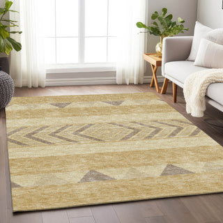 Piper Looms Mayfield Southwest AMF965 Gold Machine Washable Area Rug Lifestyle Image Feature