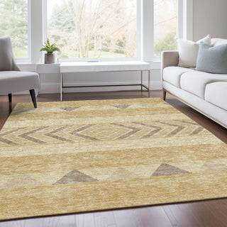 Piper Looms Mayfield Southwest AMF965 Gold Machine Washable Area Rug Lifestyle Image Feature