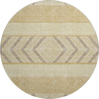 Piper Looms Mayfield Southwest AMF965 Gold Machine Washable Area Rug Round Main Image
