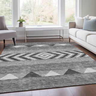 Piper Looms Mayfield Southwest AMF965 Gray Machine Washable Area Rug Lifestyle Image Feature