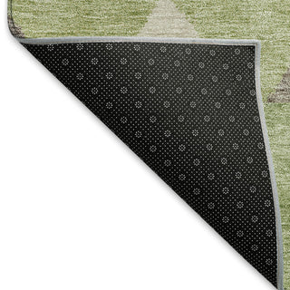 Piper Looms Mayfield Southwest AMF965 Green Machine Washable Area Rug Backing Image