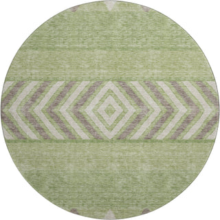 Piper Looms Mayfield Southwest AMF965 Green Machine Washable Area Rug Round Main Image