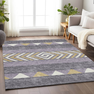 Piper Looms Mayfield Southwest AMF965 Lavender Machine Washable Area Rug Lifestyle Image Feature