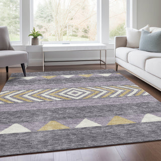 Piper Looms Mayfield Southwest AMF965 Lavender Machine Washable Area Rug Lifestyle Image Feature
