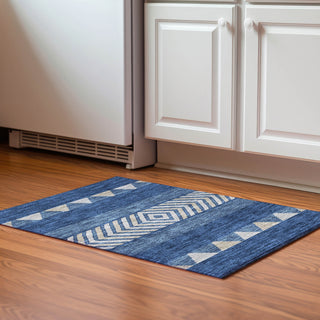 Piper Looms Mayfield Southwest AMF965 Navy Machine Washable Area Rug Scatter Lifestyle Image Feature