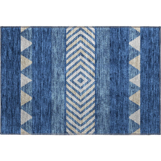 Piper Looms Mayfield Southwest AMF965 Navy Machine Washable Area Rug Scatter Main Image