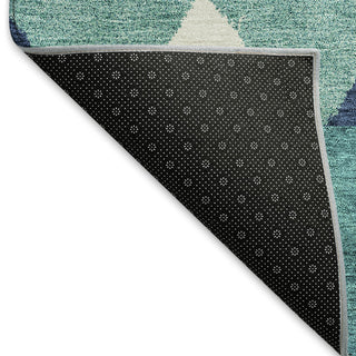 Piper Looms Mayfield Southwest AMF965 Teal Machine Washable Area Rug Backing Image